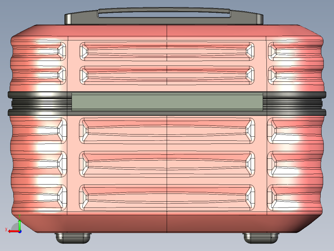 化妆箱设计后视图