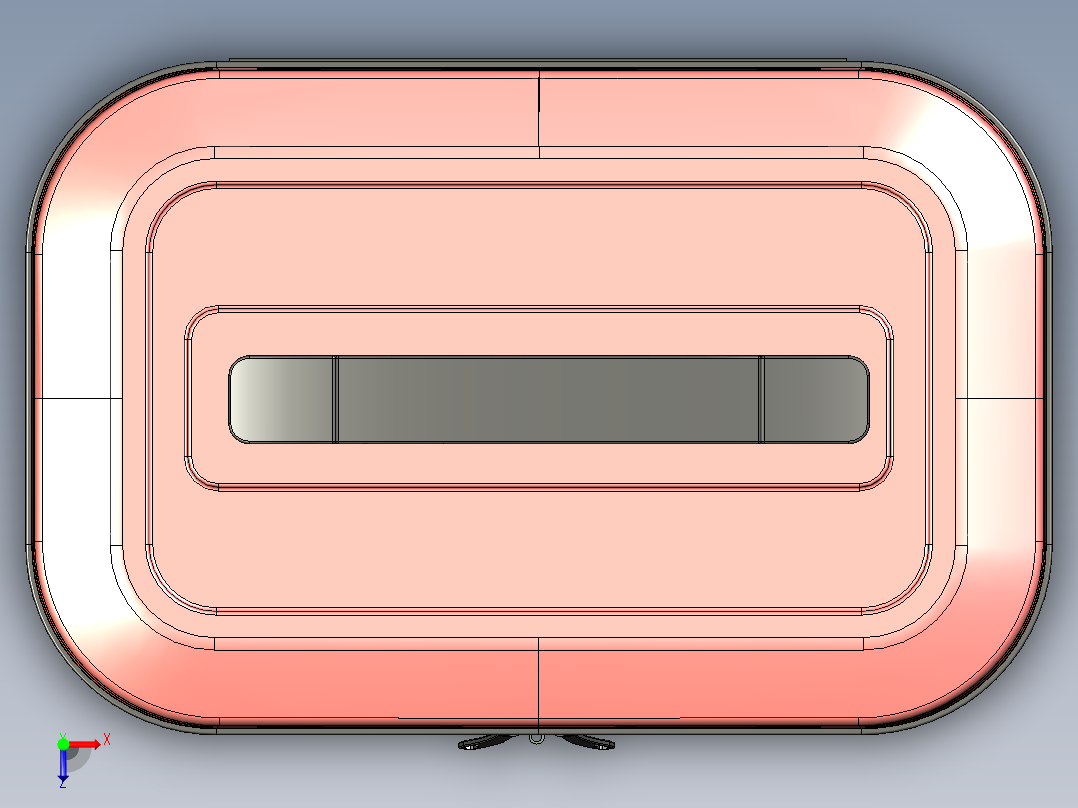 化妆箱设计俯视图