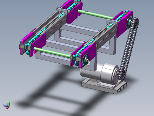 1.2米0.638米倍速链输送机构