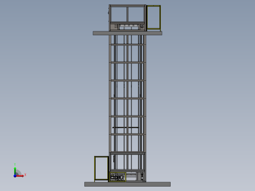 连续式提升机(8托盘)  sw22前视缩略图