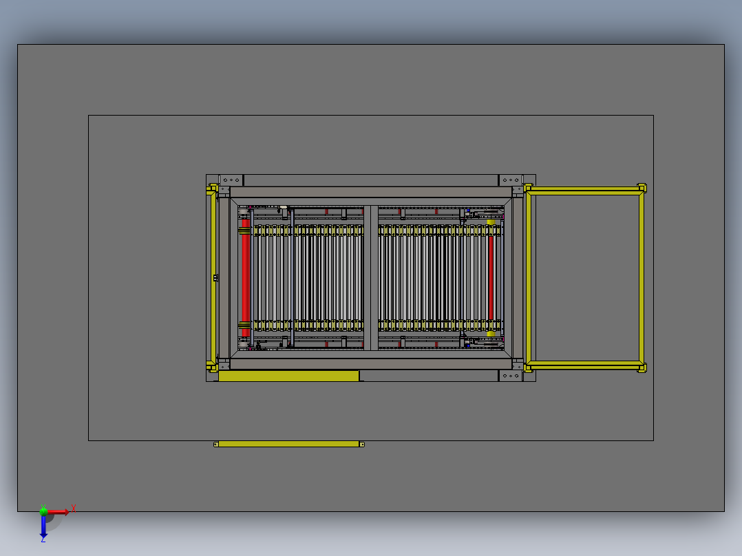 连续式提升机(8托盘)  sw22俯视图