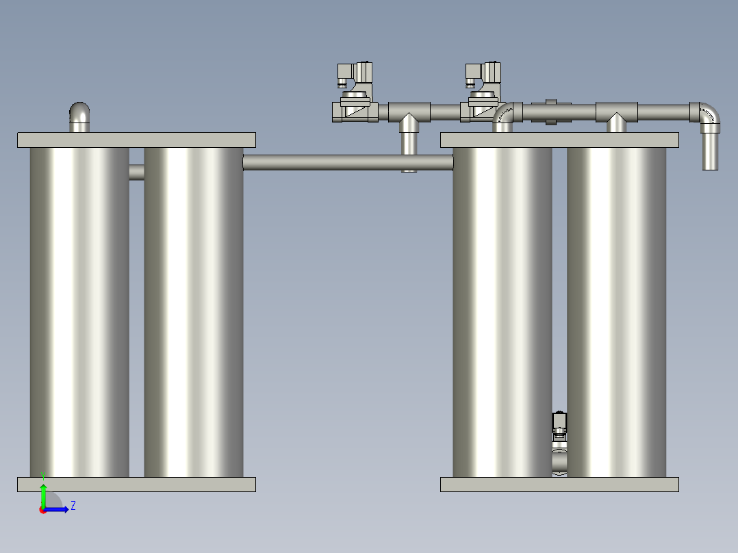 WRT-E03-16中间罐组件左视图