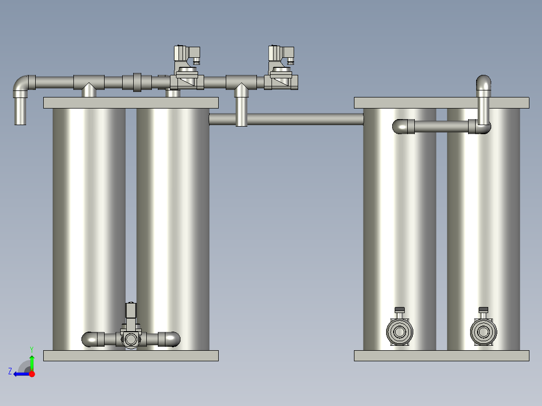 WRT-E03-16中间罐组件右视图