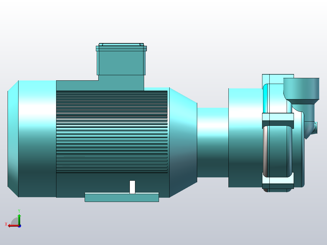 2BV207[2BV2071]水环真空泵及压缩机后视图