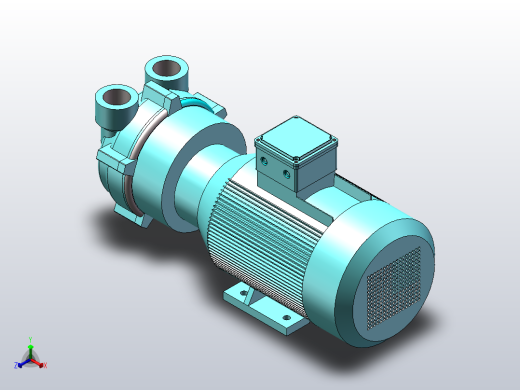 2BV207[2BV2071]水环真空泵及压缩机正等轴测缩略图