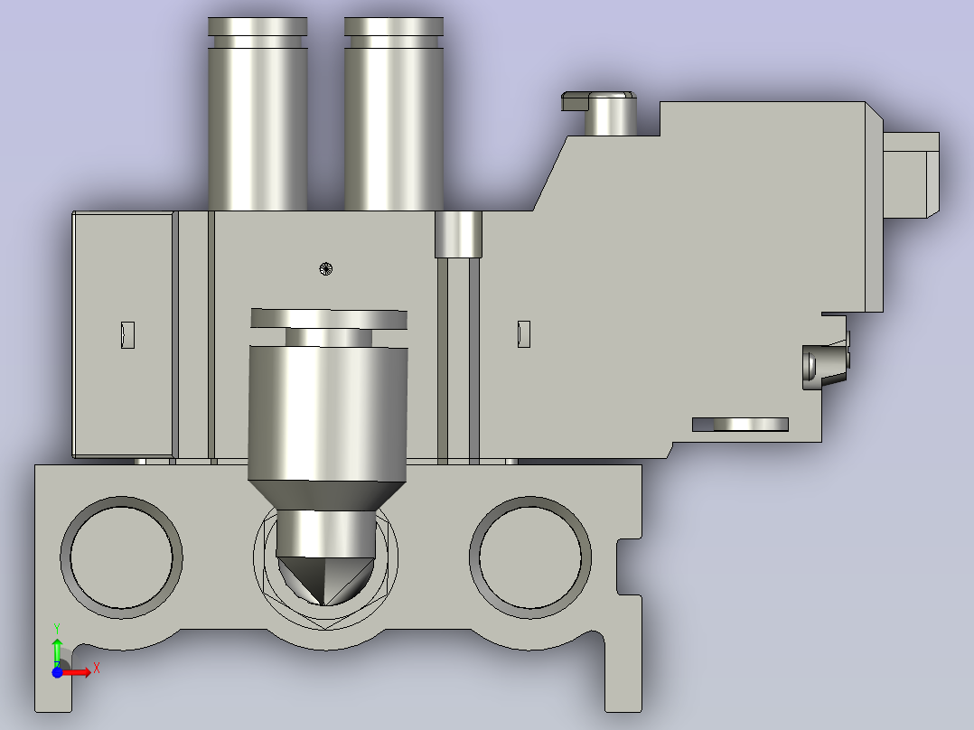 分料吸头五连座前视图