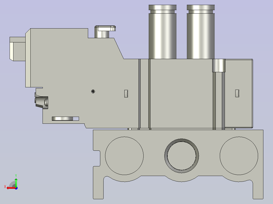 分料吸头五连座后视图