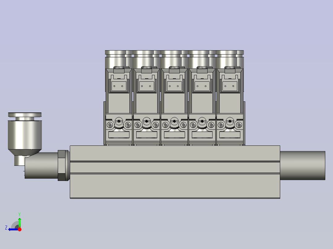 分料吸头五连座右视图
