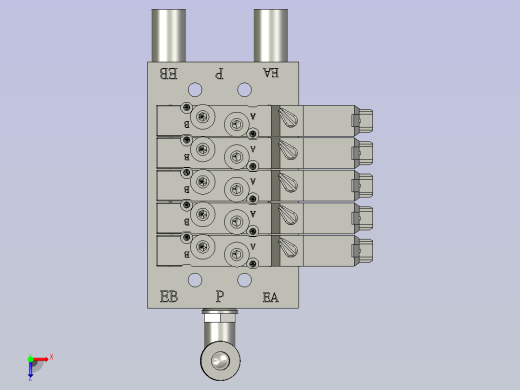 分料吸头五连座俯视缩略图