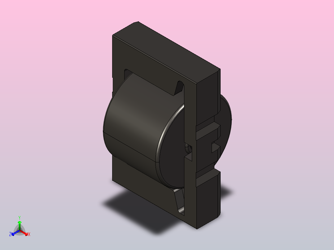滚轮衬垫D30 黑色主视图