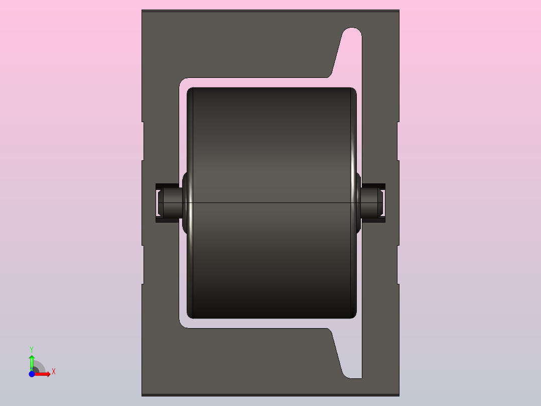 滚轮衬垫D30 黑色前视图