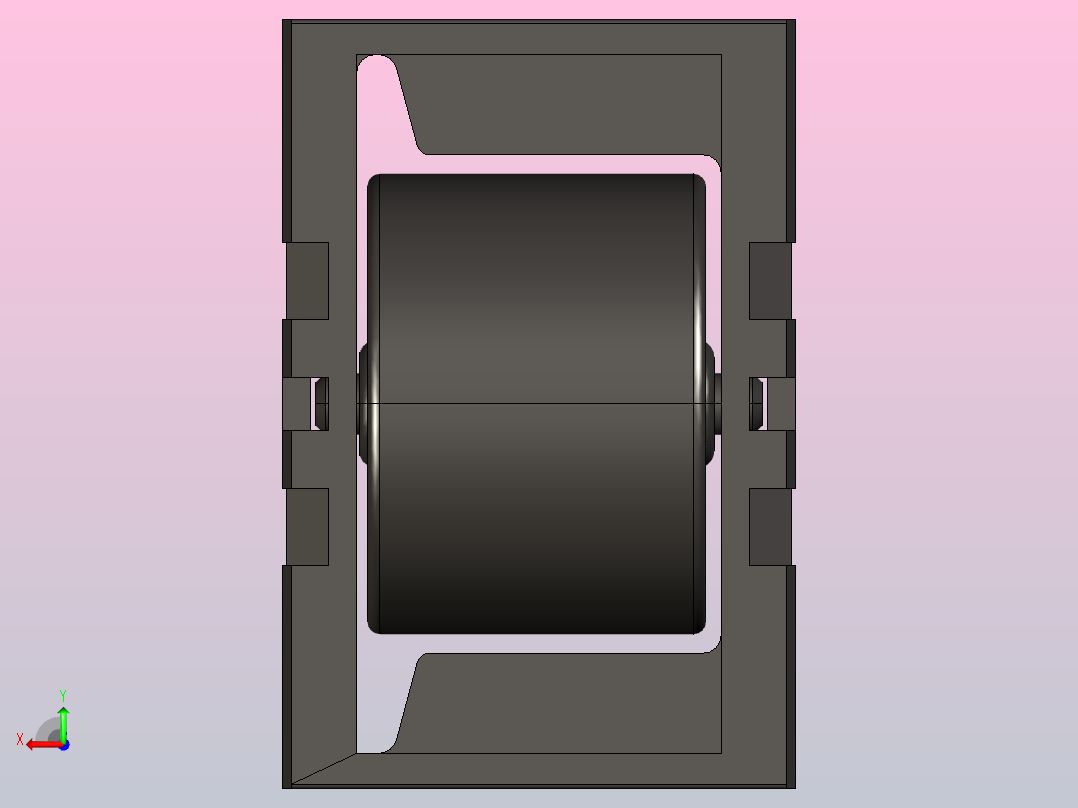 滚轮衬垫D30 黑色后视图