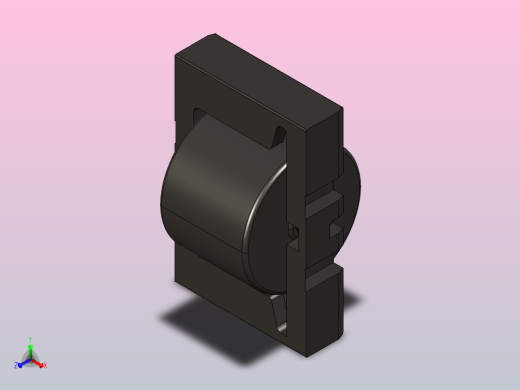 滚轮衬垫D30 黑色正等轴测缩略图