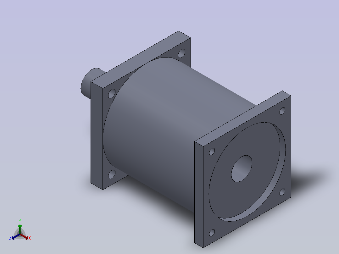 180伺服减速机3比正等轴测图