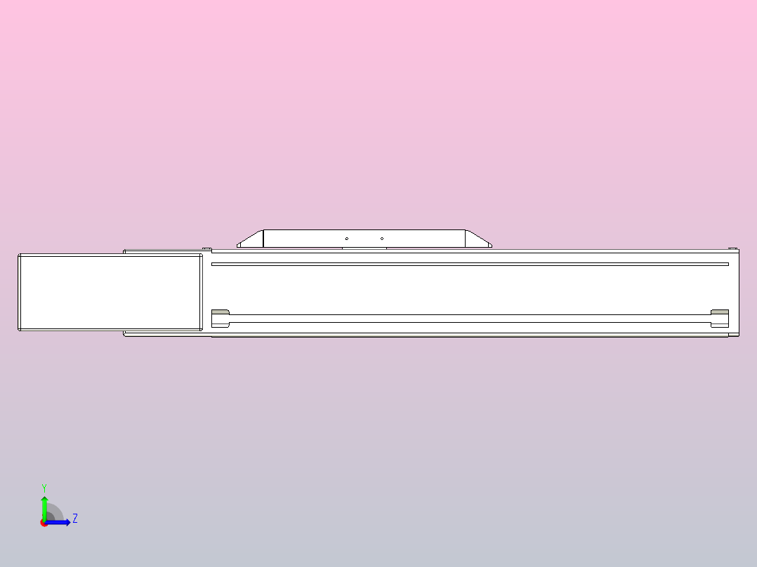 伺服电机集成皮带传动直线执行器TPA-OCB-100-192-L150-DR-P75-N3左视图