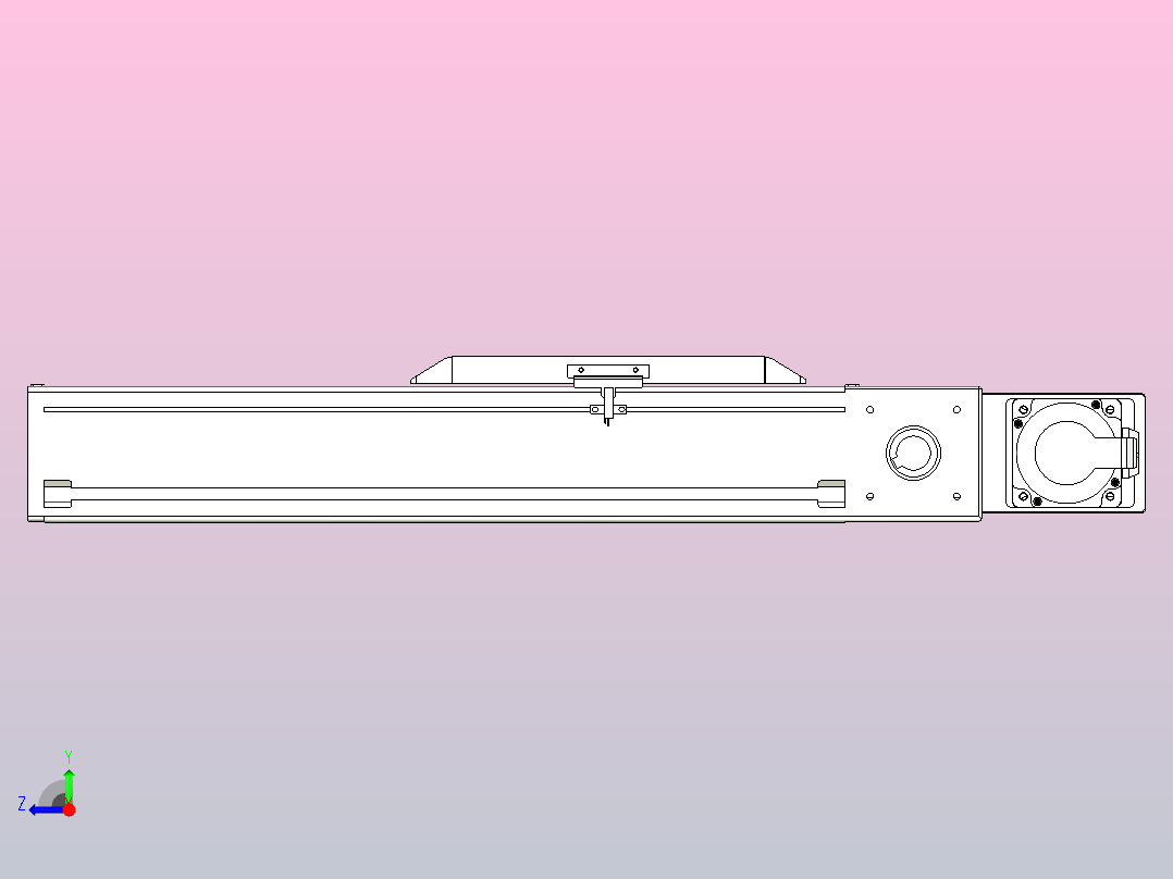 伺服电机集成皮带传动直线执行器TPA-OCB-100-192-L150-DR-P75-N3右视图