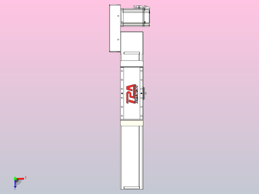 伺服电机集成皮带传动直线执行器TPA-OCB-100-192-L150-DR-P75-N3俯视缩略图