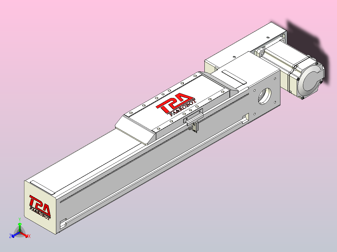 伺服电机集成皮带传动直线执行器TPA-OCB-100-192-L150-DR-P75-N3正等轴测图