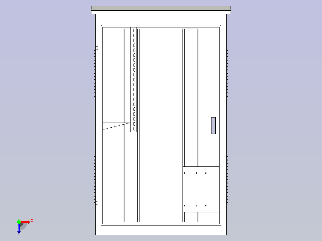 单回动态补偿箱800X450X1350俯视图