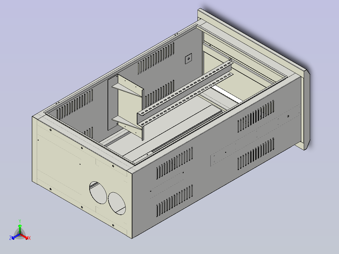 单回动态补偿箱800X450X1350正等轴测图