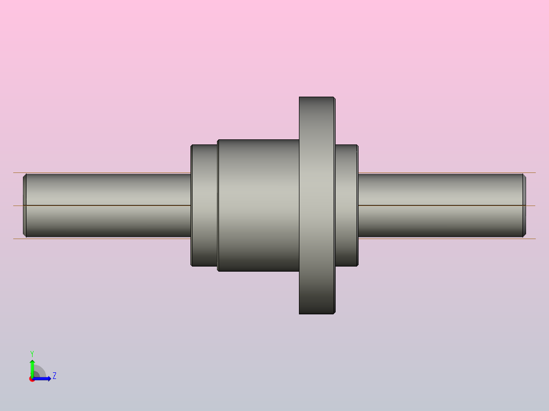 DGF2020-1.8x4滚珠丝杆3D模型左视图