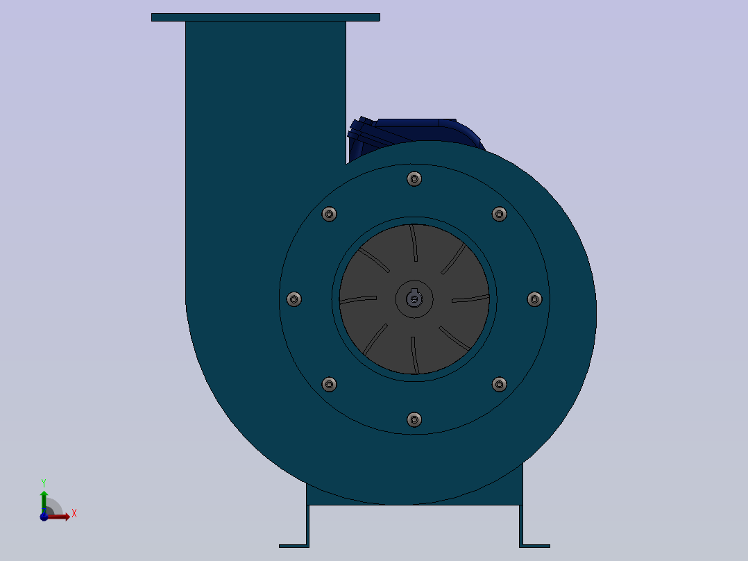 离心式通风机前视图
