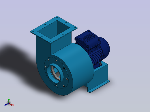离心式通风机正等轴测缩略图
