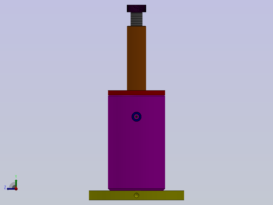 A0004951-特殊气缸 100x40x136毫米右视图