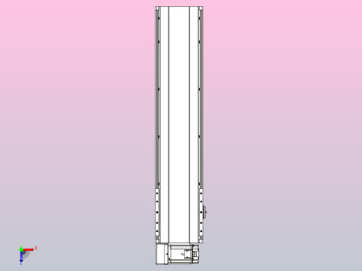 皮带直线轴半封闭可选导轨TPA-HNB-202D-140-L650-LU-C-P75-N3俯视缩略图