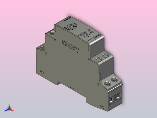 NTE8-M1时间继电器三维模型202012