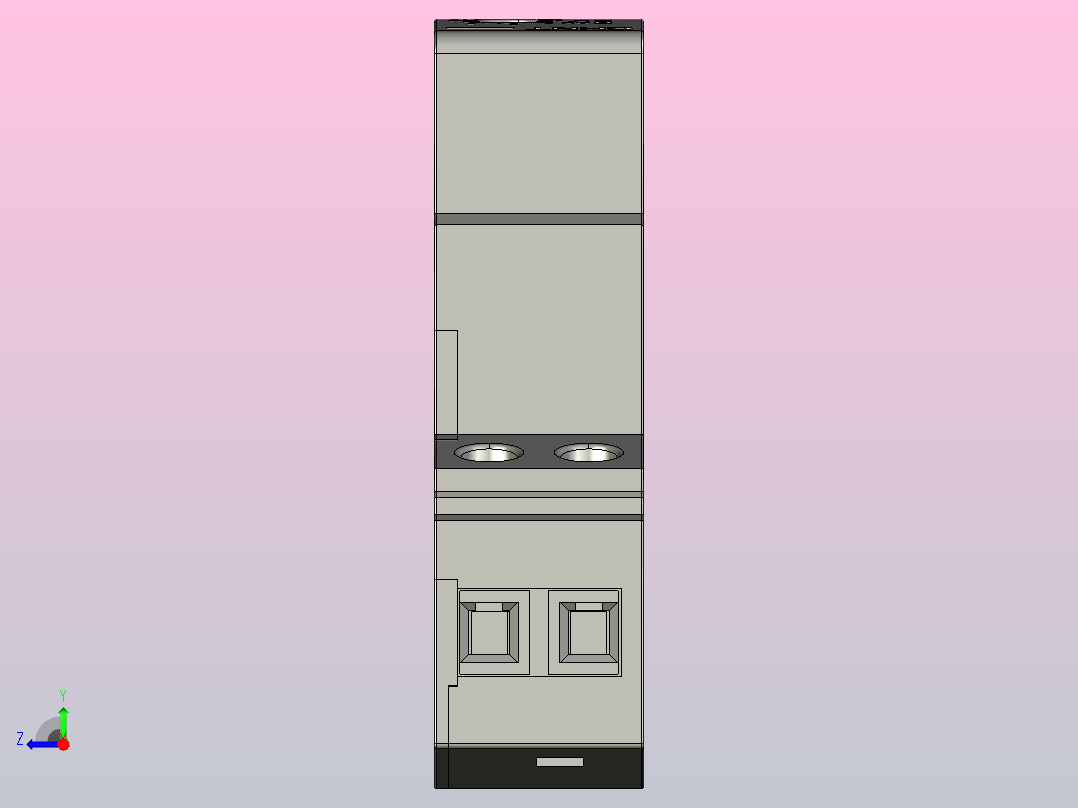 NTE8-M1时间继电器三维模型202012右视图