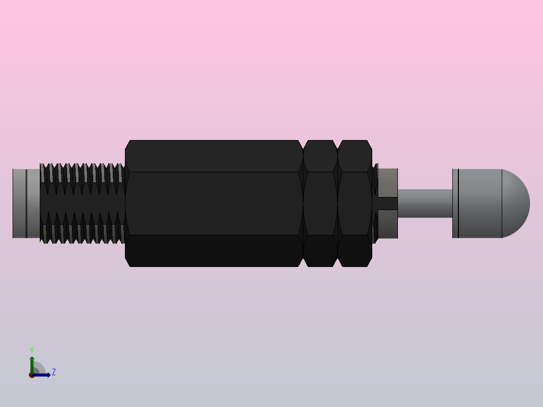 HRB系列液压缓冲器[HRB-C1411-S]左视图