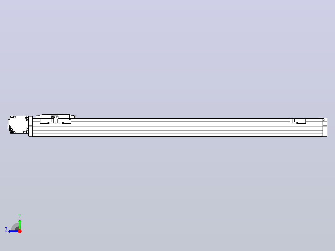 机器人皮带驱动直线轴TPA-GCB-80-P60-L800-DL-M20-N3右视图