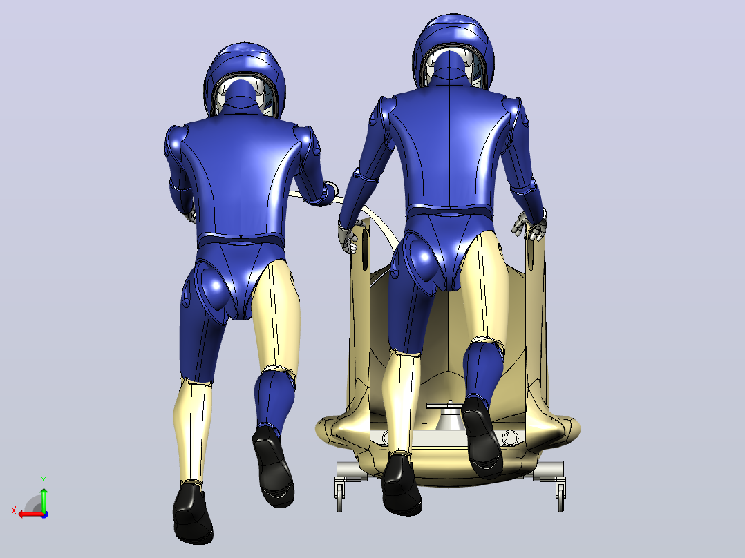 雪橇设计模型后视图