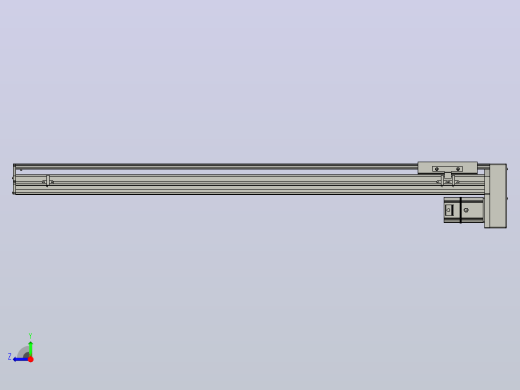 SYS14-900-BM-200W滚珠花健、支撑座、滚珠丝杠、交叉导轨、直线模组.STEP右视缩略图