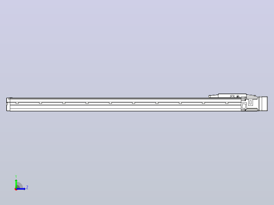滚珠丝杠直线轴内置导轨TPA-GCR-120-1610C-L850-MR-M40-N3左视图