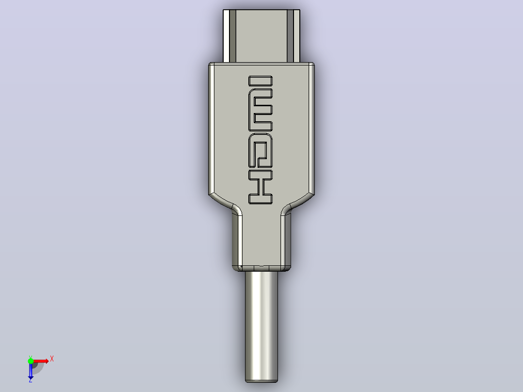 HDMI 电缆俯视图