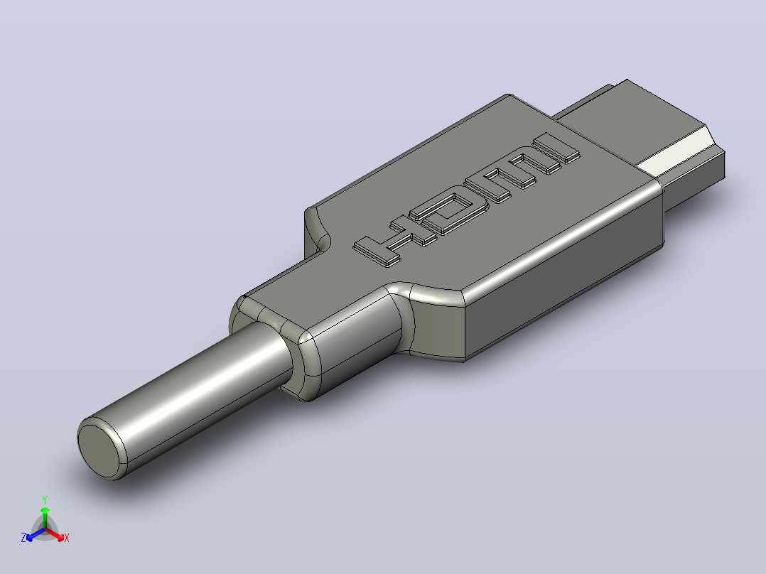 HDMI 电缆正等轴测图