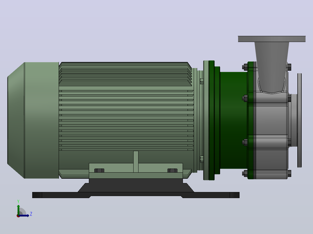 CQB型法兰式氟塑料合金磁力泵[CQB40-25-120F]左视图