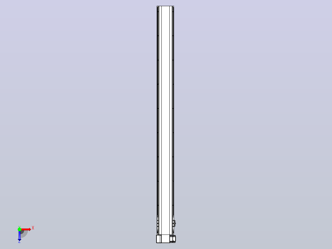 皮带直线轴半封闭可选导轨TPA-HNB-140D-120-L1650-LP-C-P40-N3俯视图