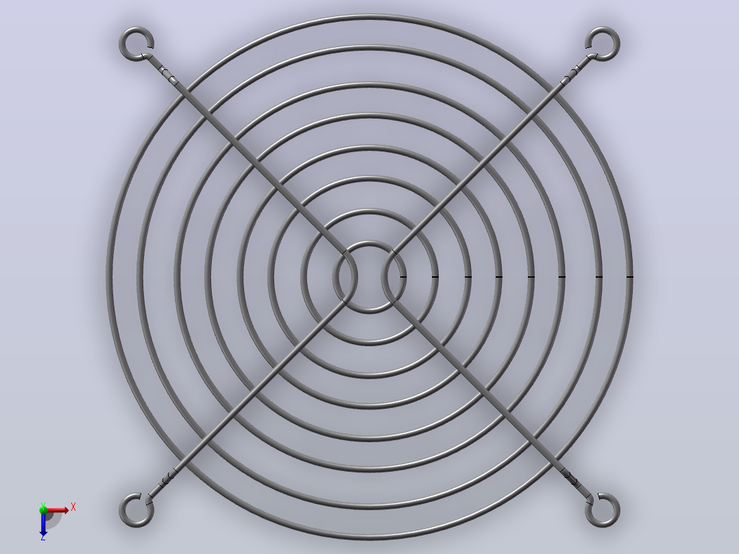 User Library-grille ventilateur 120mm - 544-0548_护网俯视图
