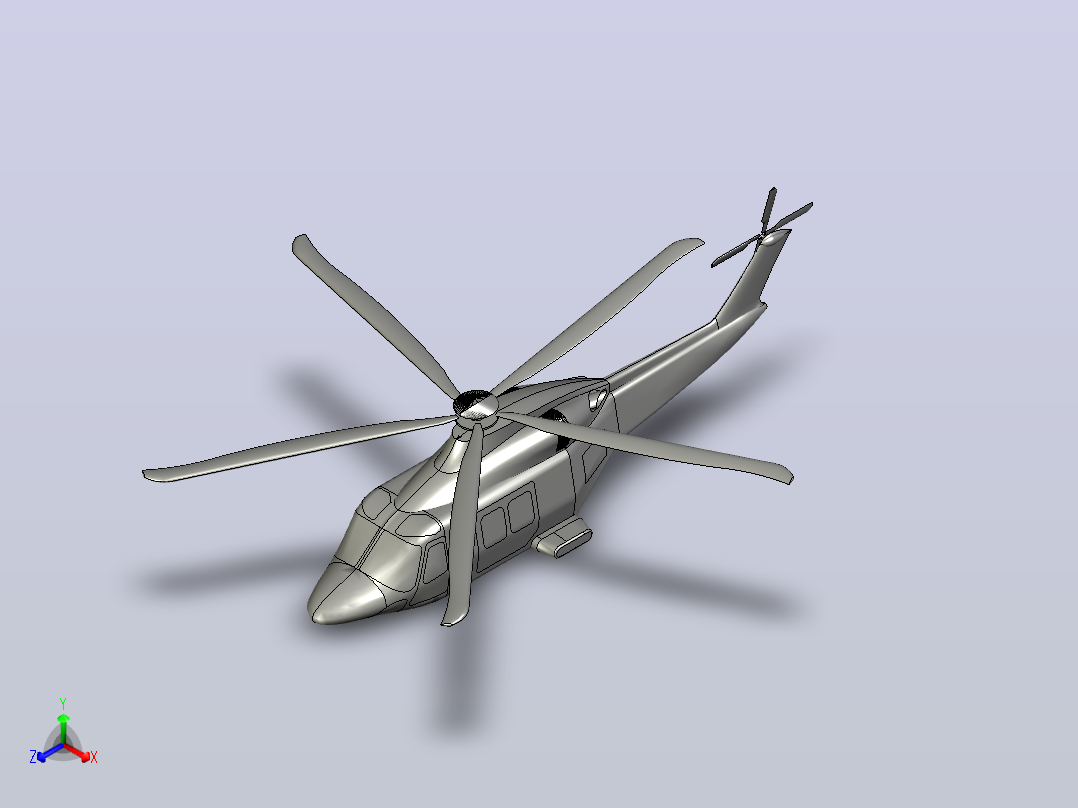 AW139直升机主视图