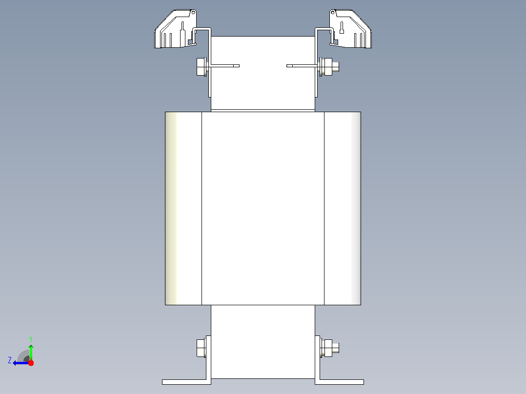 SG-4～5三相干式变压器三维模型202010 (1)右视图