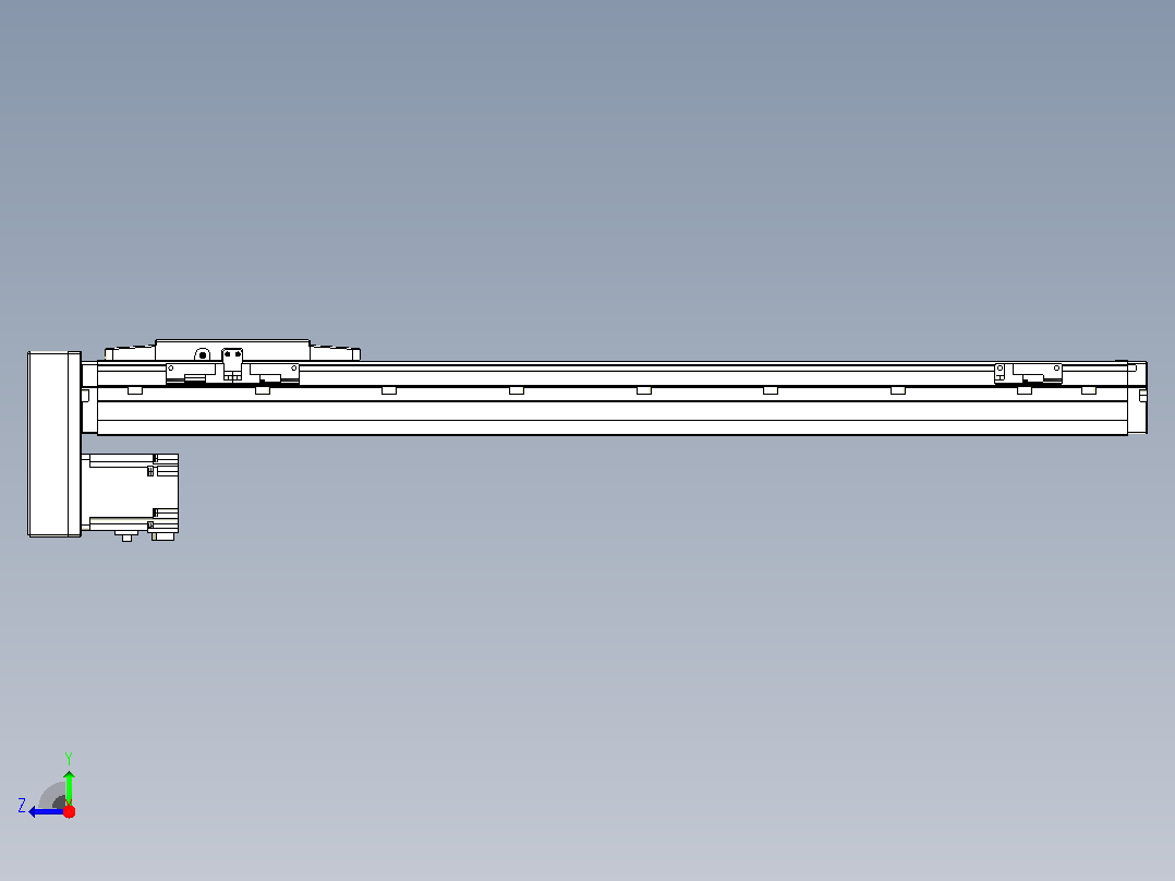 滚珠丝杠直线轴内置导轨TPA-GCR-120-1610C-L600-MP-M40-N3右视图