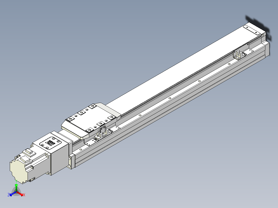 滚珠丝杠直线轴内置导轨TPA-GCR-80-1610C-L450-M-M40-N3主视图