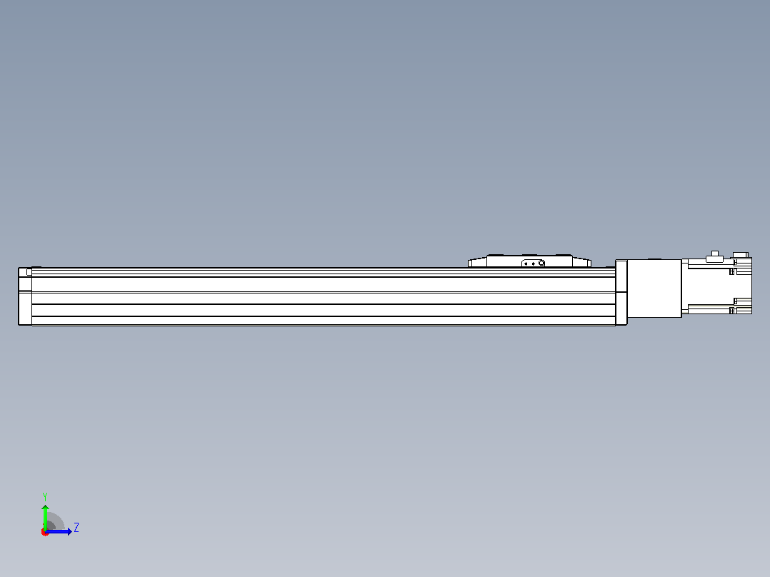 滚珠丝杠直线轴内置导轨TPA-GCR-80-1610C-L450-M-M40-N3左视图