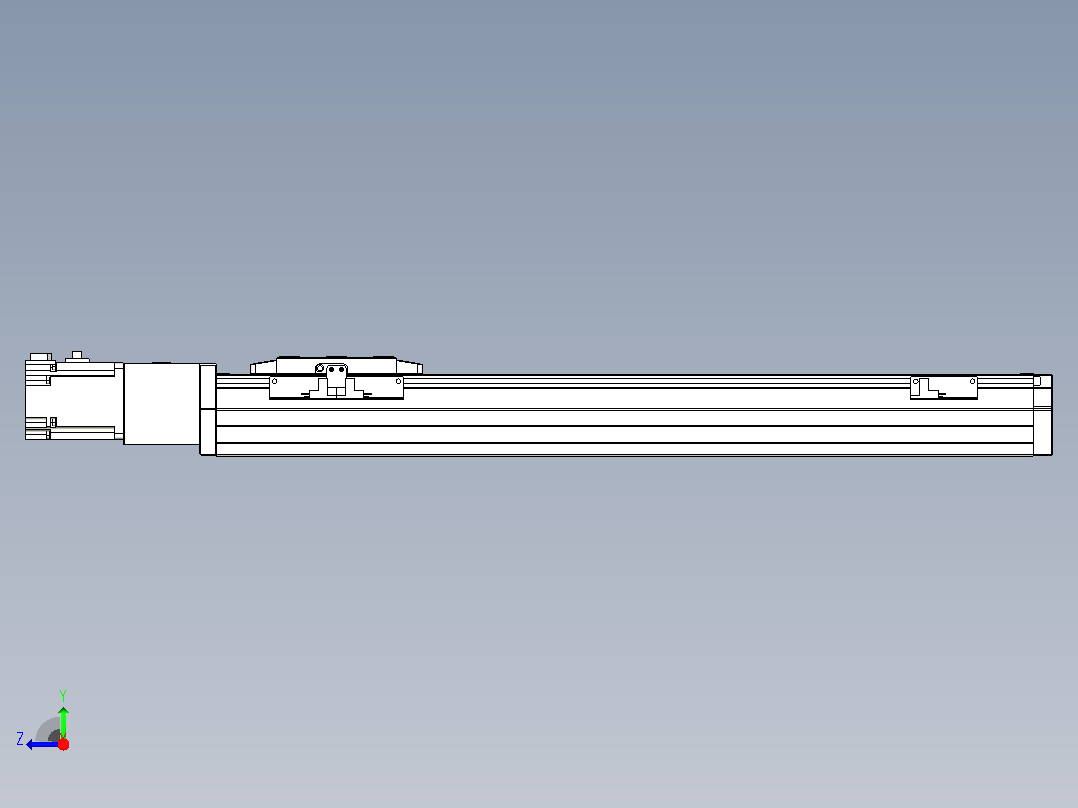 滚珠丝杠直线轴内置导轨TPA-GCR-80-1610C-L450-M-M40-N3右视图