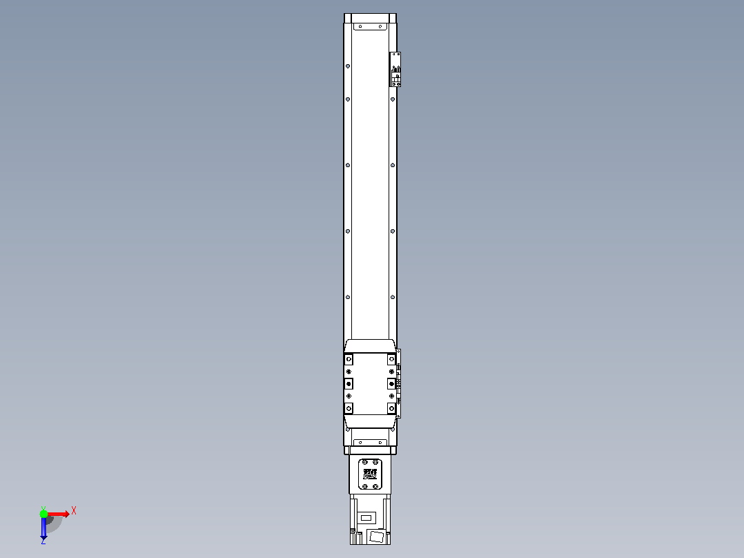 滚珠丝杠直线轴内置导轨TPA-GCR-80-1610C-L450-M-M40-N3俯视图