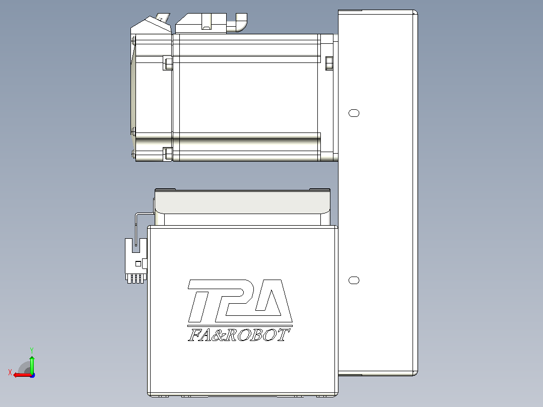伺服电机集成皮带传动直线执行器TPA-OCB-120-224-L2150-RU-P75-N3后视图