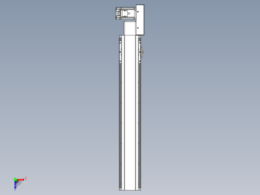 皮带直线轴半封闭可选导轨TPA-HNB-105D-90-L550-ML-Y-P20-N3俯视缩略图